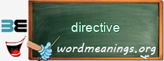 WordMeaning blackboard for directive